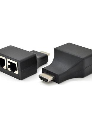 Одноканальный hdmi удлинитель по utp кабелю 30м 1080p cat6e адаптер для компьютера монитора ve-33
