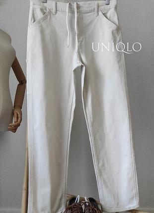 Мужские джинсы брюки бежевые uniqlo