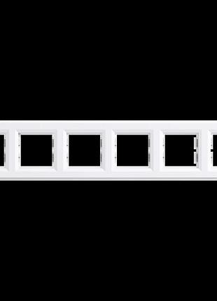 Рамка 6-местная горизонтальная белая schneider electric asfora eph5800621