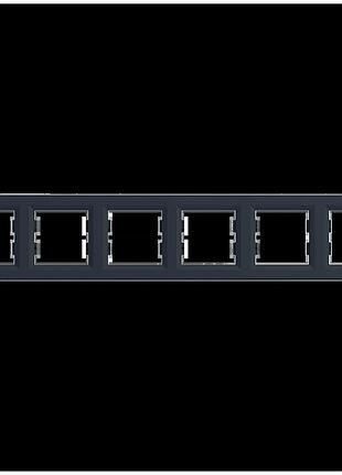 Рамка 6 постов антрацит горизонтальная schneider electric eph5800671 asfora