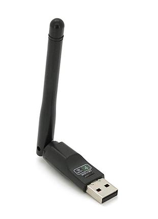 Бездротовий мережний адаптер wi-fi usb lv/cl-uw07d 8723du 150mb для пк з антеною 10см інтернет адаптер ve-33