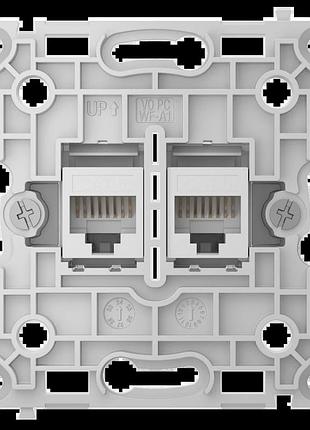 Механизм интернет розетки ajax outletcore (lan) vertical white