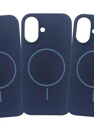 Накладка magsafe color iphone для 14 pro dark blue тм gerlax