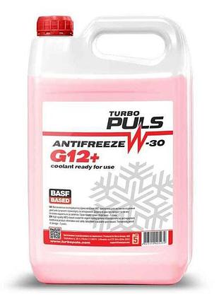 Антифриз готов 5л красный -30 g12 4,5кг канистра тм turbo puls