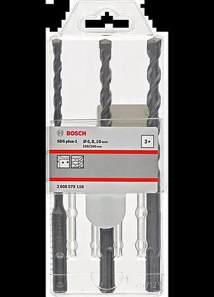 Набор буров по бетону bosch sds plus-1 6/8/10x160 мм