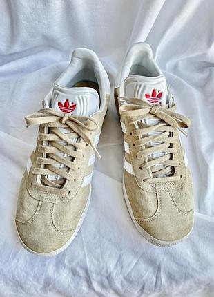 Adidas gazelle бежеві замшеві кросівки / оригінал / 38