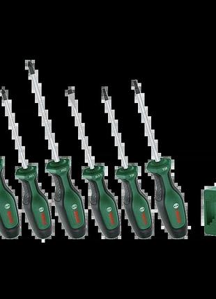 Набор отверток bosch ph/pz/sl/torx 6 шт + намагничиватель (1600a02w7l)