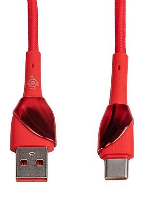 Кабель (шнур) lp usb 3.0 to usb type-c 30w с быстрой зарядкой (qc) 1м c301fc