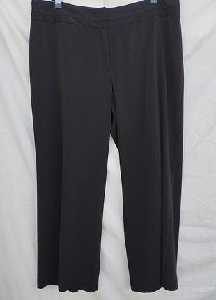 Брюки marks & spencer, жіночі молодіжні, базові, великий розмір 3хl-54,крій рівний, широкий, поліестр, еластан, весна, літо, осінь.