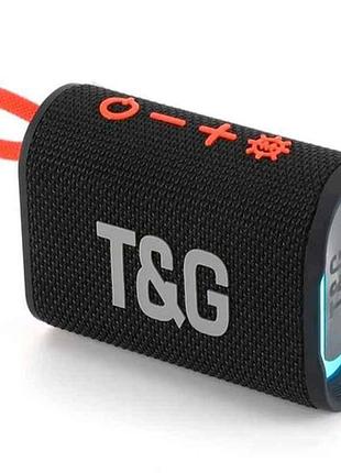 Портативная колонка bluetooth tg396 с rgb подсветкой, speakerphone, радио, black тм tg