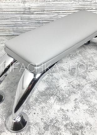 Подлокотник для маникюра eco stand mini на металлических ножках, серый