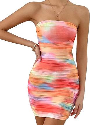 Сукня shein bodycon з драпіруванням, еластична, xl (тягнеться)