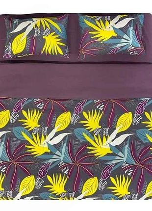 Комплект постельного белья евро printed 10007-7 80г/м2 closed 18-1411 plum wine (2н 57) микрофибра тм arcloud