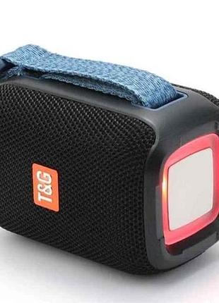 Портативная колонка bluetooth tg339 с rgb подсветкой, speakerphone, радио, black тм tg