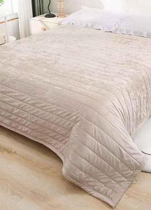 Плед велюр шарпей 200*230 арт.7907 молочний тм mallory home