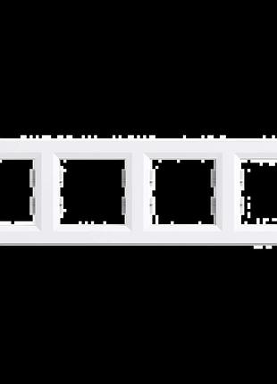 Рамка 4-местная горизонтальная белая schneider electric asfora eph5800421