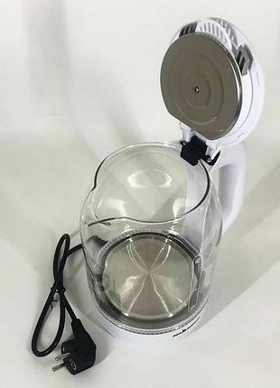 Чайник електричний для дому seabreeze sb-015 1.8 л, електрочайник з вбудованим елементом нагріву ad-25