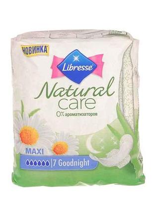 Прокладки гігієнічні 7 шт/6 кр. (natural care maxi super goodnight) тм libresse