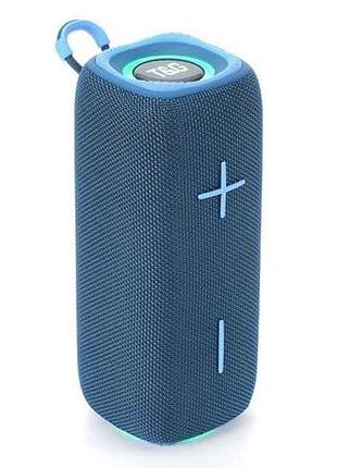 Портативная колонка bluetooth tg654 с rgb подсветкой, speakerphone, радио, blue тм tg