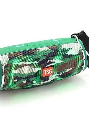 Портативная колонка bluetooth tg642 с rgb подсветкой, speakerphone, радио, camouflage тм tg