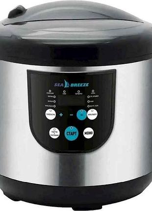 Мультиварка 900вт 5л sea breeze sb-044 антипригарное покрытие 12 режим приготовления мультишеф. тм seabreeze