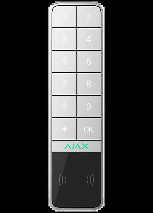 Бездротова клавіатура ajax keypad outdoor jeweller (8eu) asp white