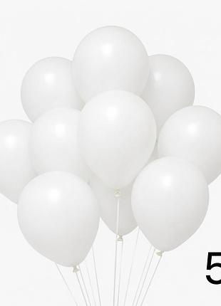 Шарики латексные пастель белый 5'' 12см