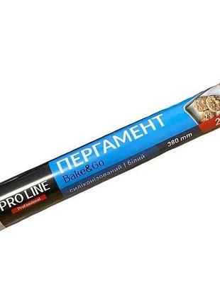 Пергамент для выпечки 20м белый 38см силикон тм proline