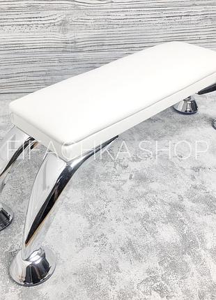 Подлокотник для маникюра eco stand mini на металлических ножках, белый