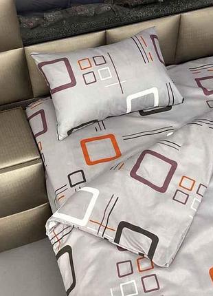 Комплект постельного белья 1,5-х сп 145*210 square 1нав. 50х70 поликотон тм arcloud