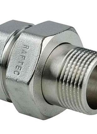 Американка 2 разборное соединение, dn50, прямое, латунь, никель, as06 тм raftec