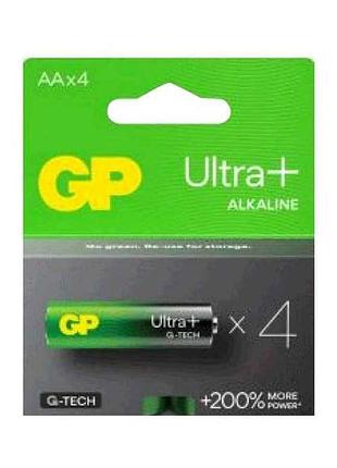 Батарейка лужна lr6 aa ultra plus alkaline 1.5v 15aup21-sb4 4шт (блистер) тм gp