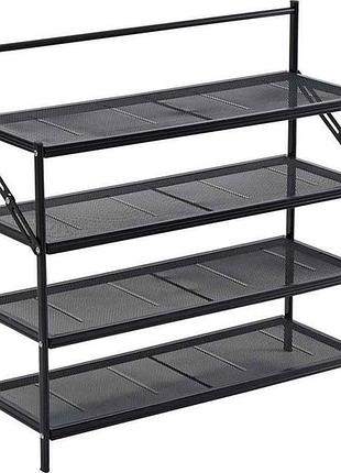 Полка для обуви 4 уровня 71*24,5*67,5см металлпластик тм eco fabric
