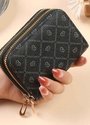Кошелек женский 11*8*4,5см арт.k09-3 черный экокожа тм китай