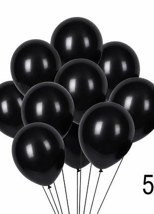 Шарики латексные черный пастель 5'' 12см