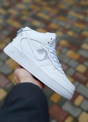 Кросівки жіночі nike air force 1 mid lv8 білі високі ❄️ жіночі кросівки nike air force