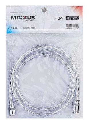 Шланг для душа 150см нержавеющая сталь хром lumi.f04 тм mixxus