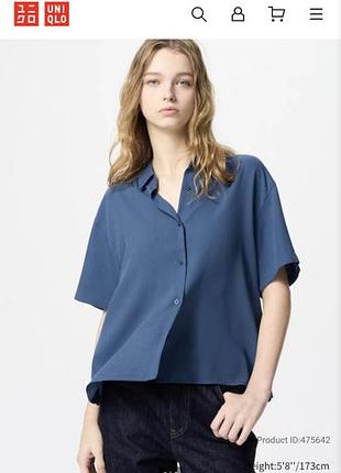 💙 блуза uniqlo з віскози, розмір м