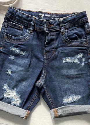 6.7 лет, рост 122 модные джинсовые шорты denim co (деним ко) артикул 26812