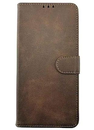 Чехол-книжка redmi flip cover leather для note 13 5g темно-коричневый тм gerlax