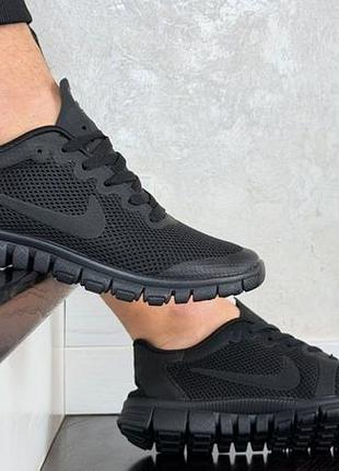 Р.41-46 кросівки nike free run 3.0 v2 чорні ks 12702