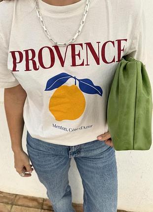 Біла футболка з принтом лимон provence