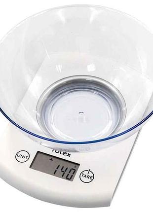 Весы кухонные 5кг с чашой rsk18-p тм rotex