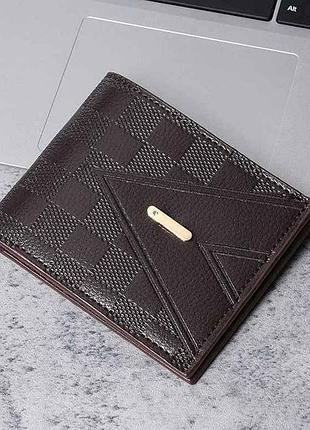 Кошелек мужской 12*9,5см серый экокожа 791-2 тм китай