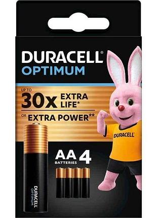 Батарейка щелочная lr6/aa 4шт (блистер) optimum cee gen3 58696 тм duracell