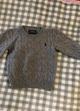 Светр сірий polo ralph lauren 1.5-2 роки