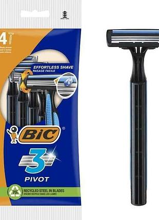 Однор. станок bic 3 pivot для бритья (4шт.в уп.) тм bic
