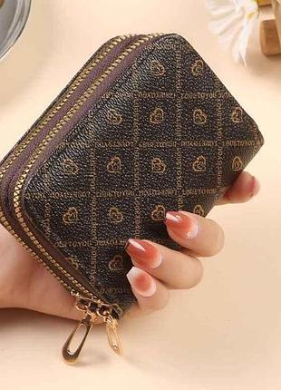 Кошелек женский 11*8*4,5см арт.k09-6 темно-коричневый экокожа тм китай