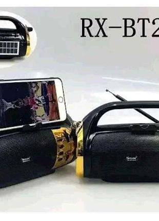 Радіоприймач акумуляторний usb /sd / mp3/ fm, сонячна панель, ліхтар rx-bt2020s тм golon