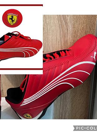 Кросівки  — puma scuderia ferrari future kart cat червоного кольору .